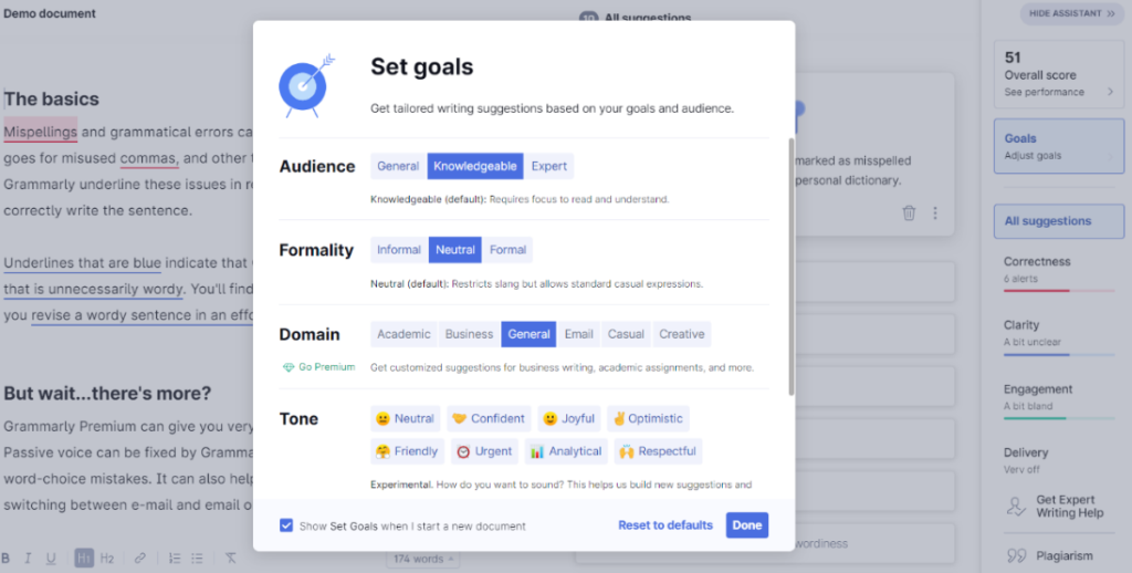 Grammarly is one of the professional copywriting services